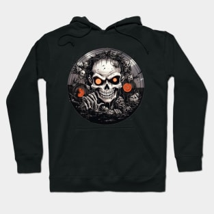 Halloween Vinyl Record Skeleton Hoodie